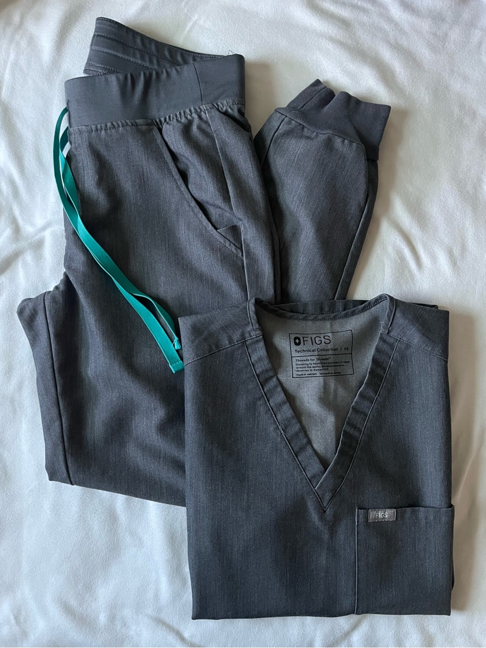 Figs Scrub Set Granite Size XS